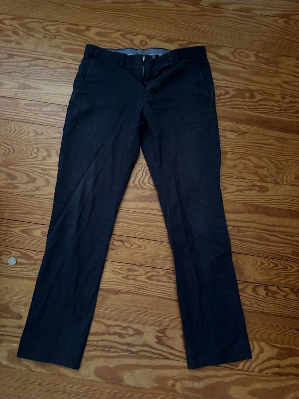 Men's Navy Dress Pants - Classic Slim Fit